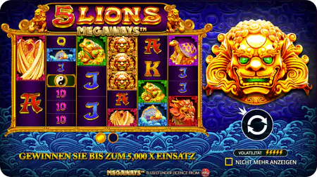 5 Lions Megaways Slot Bildschirmschoner