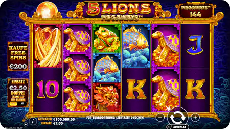 5 Lions Megaways Slot Spiel