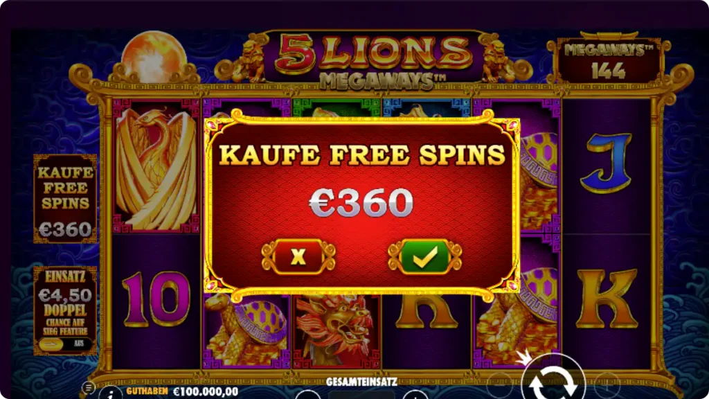 Bonus-Kauf-Funktion Megaways slot