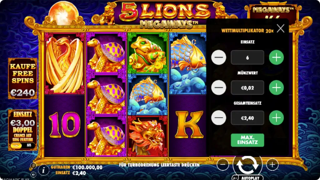 Multiplikatoren Megaways slot